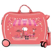 Walizki - Roll Road Coffee Shop Walizka dziecięca Różowy 50x39x20 cms Twarde ABS Zamknięcie szyfrowe boczne 34L 1,8 kg 4 koła Bagaż ręczny, Różowy, Maleta Infantil, walizka dziecięca - miniaturka - grafika 1