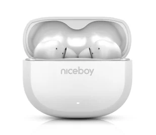 Niceboy Pins 4 ANC 400 mAh + 2x 50 mAh IPX4 biały - Słuchawki - miniaturka - grafika 1