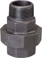 Łączniki, trójniki, kształtki - Śrubunek dwuzłączka prosta nakrętno-wkrętna stożkowa 6/4" czarny U12, NR 60, NR 341 - miniaturka - grafika 1