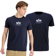 Odzież taktyczna i umundurowanie - Koszulka Alpha Industries Basic T ML 118533 579 - Naval Blue XXL - miniaturka - grafika 1