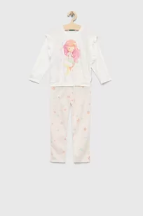 United Colors of Benetton piżama bawełniana dziecięca kolor różowy wzorzysta - Piżamy dla dziewczynek - miniaturka - grafika 1