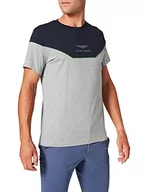 Koszule męskie - Hackett London Męska koszula AMR MULTI TEE, 5cynavy/Grey, XS - miniaturka - grafika 1