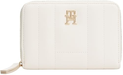 Tommy Hilfiger Damski portfel Th Feminine Med Za Aw0aw17476 Zip Around, Żółty (płatek kości słoniowej), One Size