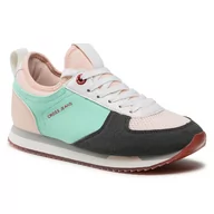 Sneakersy damskie - Sneakersy CROSS JEANS - HH2R4049C Pink/Grey/Green - miniaturka - grafika 1