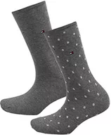 Skarpetki damskie - Tommy Hilfiger Damskie skarpety w kropki (2 sztuki), szary (średni szary melanż), 39-42 EU - miniaturka - grafika 1