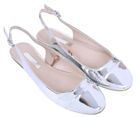 Baleriny - Srebrne, lustrzane baleriny 36 EU - miniaturka - grafika 1