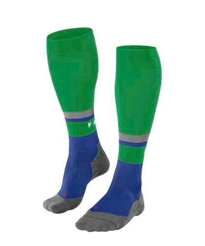FALKE Mężczyźni Skarpety do biegania RU Compression Energy M KH materiał funkcyjny kompresyjne 1 Para, Niebieski (Yve 6714) - Obwody łydek W2 - paski, 39-42