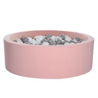 Suche baseny - Basen Z Kulkami Delsit 90X30Cm Bawełna Różowy + 150 Kulek - miniaturka - grafika 1