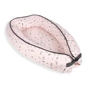 Otulacze - Gniazdko niemowlęce 85x50 różowe gwiazdki otulacz - miniaturka - grafika 1