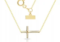 Naszyjniki - CELEBRYTKA ZŁOTY NASZYJNIK GWIAZD KRZYŻYK 585 50cm - miniaturka - grafika 1