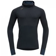 Bluzy sportowe męskie - Męska bluza Devold Tuvegga Merino Hoodie Man Rozmiar: L / Kolor: czarny/niebieski - miniaturka - grafika 1