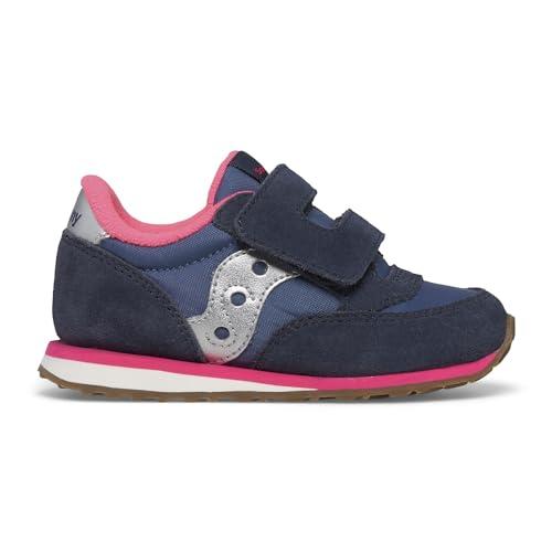 Saucony Originals Baby Jazz HL, Buty dziecięce Unisex, Navy Silver Pink, 26 EU