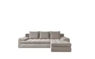 Narożniki - Sofa w kształcie L TOMI narożnik, tkanina Castel, wiele kolorów Zimny beżowy Prawostronny - miniaturka - grafika 1
