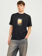 Koszulki męskie - Jack & Jones Koszulka w kolorze czarnym - miniaturka - grafika 1