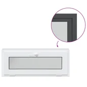 Tablice i flipcharty - vidaXL Okno piwniczne RISOR 110x40 cm uchylne 3 szyby antracyt - miniaturka - grafika 1