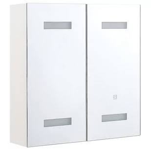 Shumee Shumee Szafka łazienkowa wisząca z lustrem LED 60 x 60 TALAGAPA 293098 - Szafki łazienkowe - miniaturka - grafika 1