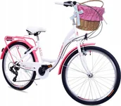 Rowery - NEEXT Rower dla dzieci LAURA 24" (N0LA24V6CS355BR) - miniaturka - grafika 1