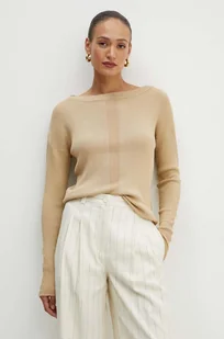 Patrizia Pepe sweter damski kolor beżowy lekki 8K0236 K1QZA - Swetry damskie - miniaturka - grafika 1
