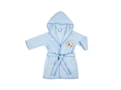 Szlafroki dla dzieci - UVIE Ciepły polarowy szlafrok dziecięcy niebieski - miniaturka - grafika 1