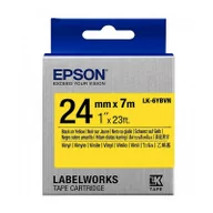 Etykiety do drukarek - Epson LK-6YBVN TAPES VINYL LABEL TAPE/YELLOW BLACK 24 MM 7 M C53S656021 - miniaturka - grafika 1
