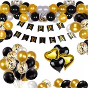 Balony i akcesoria - BALONY NA SYLWESTER BALONY BANER NOWY ROK ZESTAW - miniaturka - grafika 1