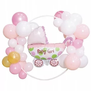 Girlanda brama balony Baby showher girl różbiały - Baby shower i roczek - miniaturka - grafika 1
