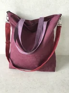 Torebki damskie - Torba na ramię XL - oberżyna, wrzos, bordo - miniaturka - grafika 1