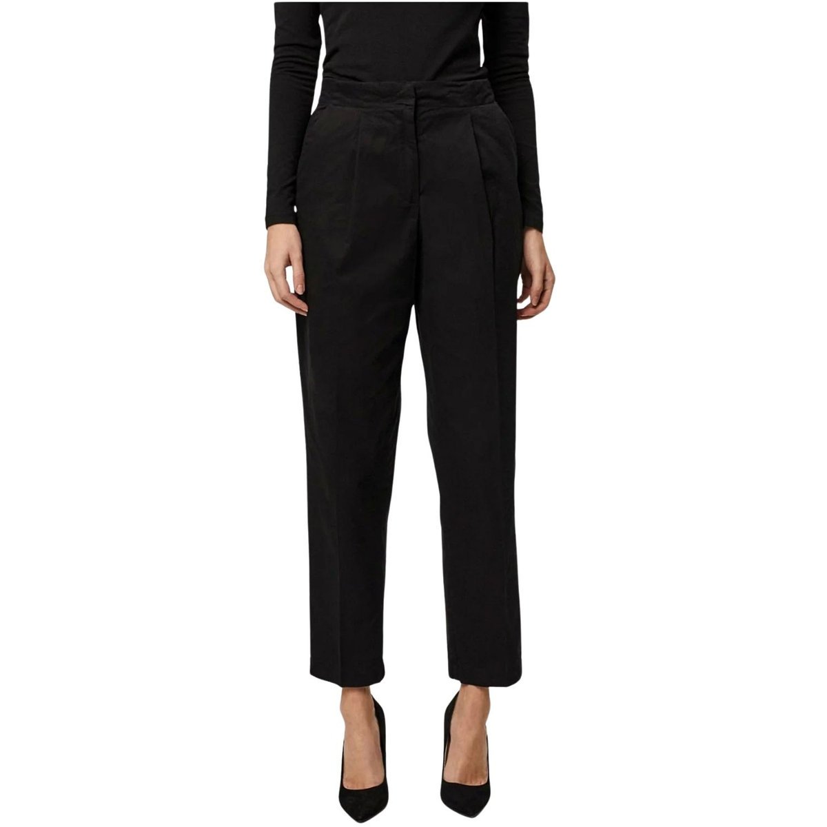 Spodnie damskie Vero Moga Charlie Chino w kant czarny-XS