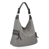 Torebki damskie - Uniwersalna Torebka Damska firmy Hernan HB0377 Jasno Szara - miniaturka - grafika 1