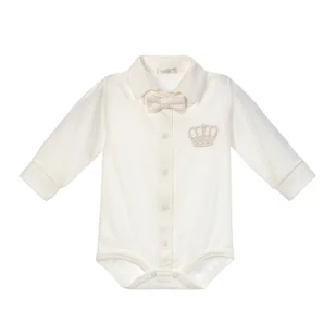Body niemowlęce Henry, ecru 86 - Body dla niemowląt - miniaturka - grafika 1