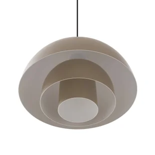 Lampa wisząca LED Lucande Nymara, beżowa, aluminium, Ø 40 cm - Lampy sufitowe - miniaturka - grafika 2