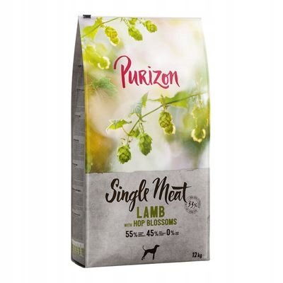 Purizon Single Meat Adult 12 kg jagnięcina z groszkiem