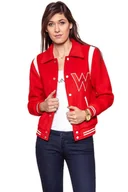 Kurtki damskie - Wrangler, Kurtka damska, Bomber Jacket Salsa Red W4130Vuwn, rozmiar M - miniaturka - grafika 1