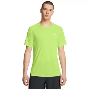 Męska koszulka do biegania Under Armour UA Trail Run Shortsleeve - zielona - UNDER ARMOUR - Koszulki sportowe męskie - miniaturka - grafika 1