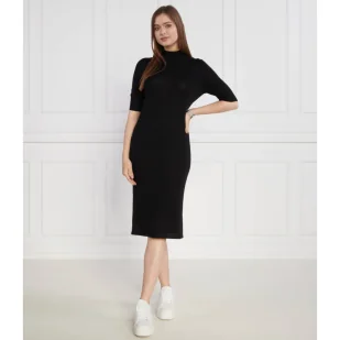 Calvin Klein Wełniana sukienka EXTRA FINE 1/2 SLEEVE - Sukienki - miniaturka - grafika 1