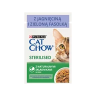 Mokra karma dla kotów - Purina Cat Chow CAT CHOW Sterilised Karma z jagnięciną i zieloną fasolką w sosie 85g 40615-uniw - miniaturka - grafika 1