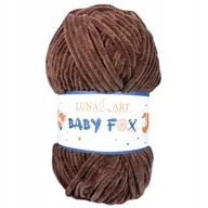 Pasmanteria - Włóczka Luna Art Baby Fox 100-40 szenila BRĄZOWY 40 - miniaturka - grafika 1
