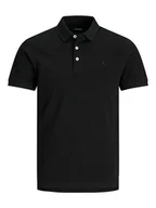 Koszulki męskie - Jack & Jones Koszulka polo "Jjepaulos" w kolorze czarnym - miniaturka - grafika 1