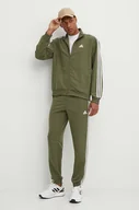 Dresy męskie - adidas dres Essentials męski kolor zielony IY6655 - miniaturka - grafika 1