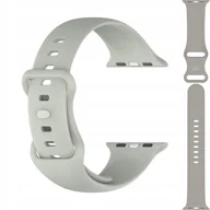 Akcesoria do smartwatchy - Pasek Bizon Strap Watch Silicone do Apple Watch 42/44/45/49 mm, jasnoszary - miniaturka - grafika 1