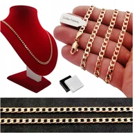 Łańcuszki - ZŁOTY ŁAŃCUSZEK MĘSKI ZE STALI CHIRURGICZNEJ 18K NA PREZENT + DARMOWY GRAWER - miniaturka - grafika 1