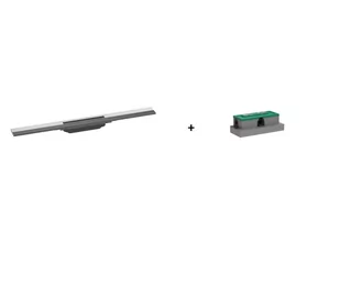 Hansgrohe RainDrain Flex Odpływ liniowy 80 cm chrom + uBox Universal Zestaw podstawowy do odpływu liniowego montaż standardowy 56044000+01001180 - Odpływy liniowe - miniaturka - grafika 1
