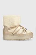 Śniegowce damskie - Tommy Hilfiger śniegowce TOMMY TEDDY SNOWBOOT kolor beżowy FW0FW07505 - miniaturka - grafika 1