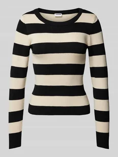 Sweter z dzianiny ze wzorem w paski model ‘JAZ’ - Swetry damskie - miniaturka - grafika 1