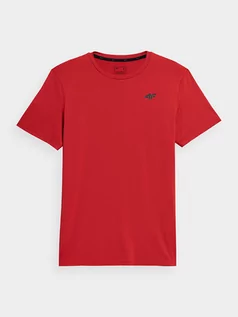 Koszulki sportowe męskie - 4F Koszulka sportowa w kolorze czerwonym - grafika 1