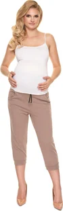 PeeKaBoo Damskie spodnie ciążowe Sairu cappuccino S/M - Spodnie ciążowe - miniaturka - grafika 1