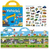 Kolorowanki, wyklejanki - Książeczka z naklejkami - pojazdy - Askato - miniaturka - grafika 1