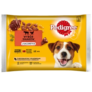 Pedigree Wołowina / Drób W Galaretce 4 X 100G - Mokra karma dla psów - miniaturka - grafika 1