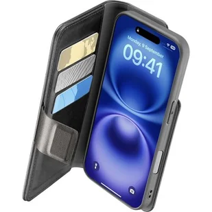 Etui CELLULARLINE Book Agenda do Apple iPhone 16 Plus Czarny - Etui i futerały do telefonów - miniaturka - grafika 1