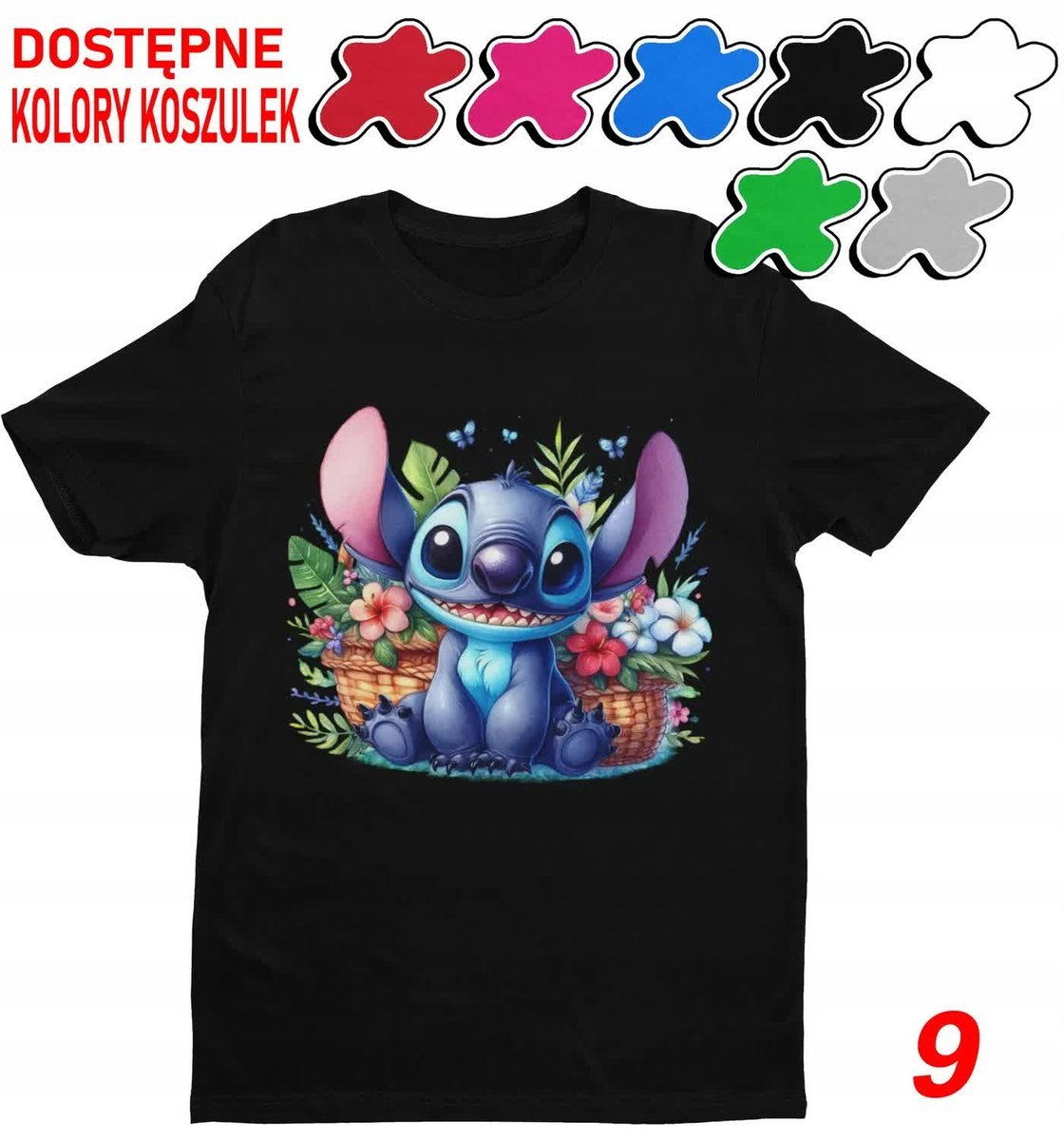 Koszulka Dziecięca Z Nadrukiem Stitch Stich Angel Dużo Wzorów -L 146-152